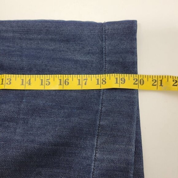 Ann Taylor Women's Dark Wash Stretch Denim, Jean Skirt Knee Length Size 8 - Picture 9 of 9